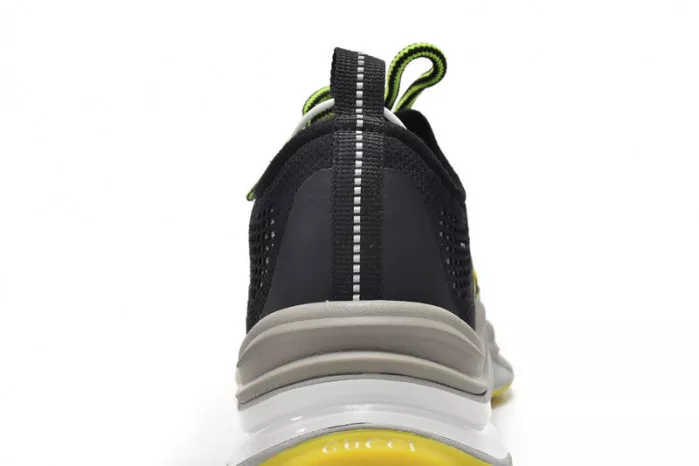 Cheap Gucc Run Sneakers Black Yellow 0112