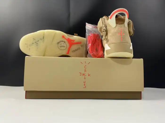 Cheap Air Jordan 6 Retro Travis Scott British Khaki DH0690-200 0126