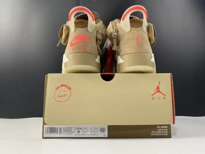 Cheap Air Jordan 6 Retro Travis Scott British Khaki DH0690-200 0126