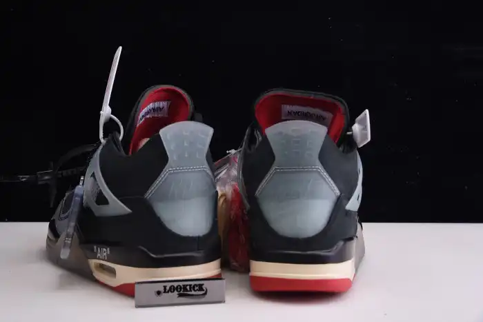 Rep Off White x Air Jordan 4 Retro Bred CV9388-001 0126