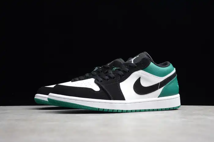 Cheap Air Jordan 1 Low White Black Mystic Green 553558-113 0206