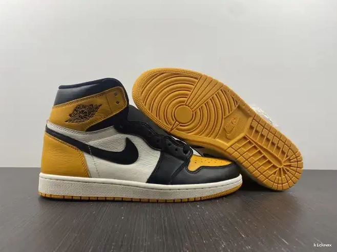 Rep High Jordan Air Yellow 1 Toe 555088-711 OG 0224