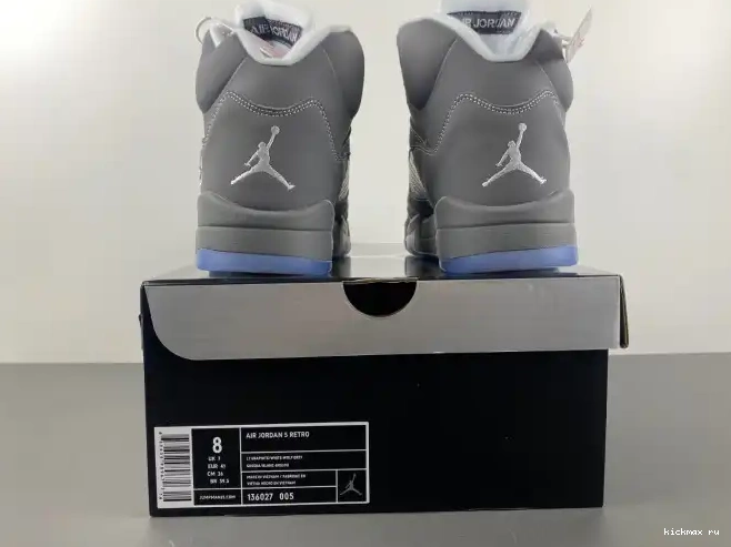 Rep 136027-005 Grey Jordan Retro Air 5 Wolf 0222