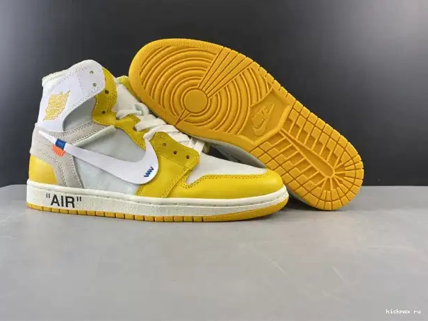 Rep Off-White NRG Dark Yellow-Cone x 1 Powder AQ0818-149 White Air Jordan 0226