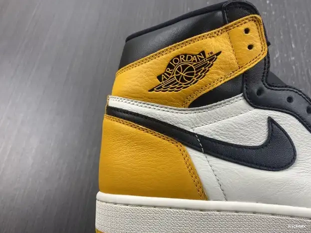 Rep High Jordan Air Yellow 1 Toe 555088-711 OG 0224