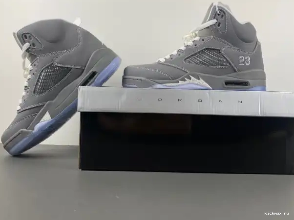 Rep 136027-005 Grey Jordan Retro Air 5 Wolf 0222