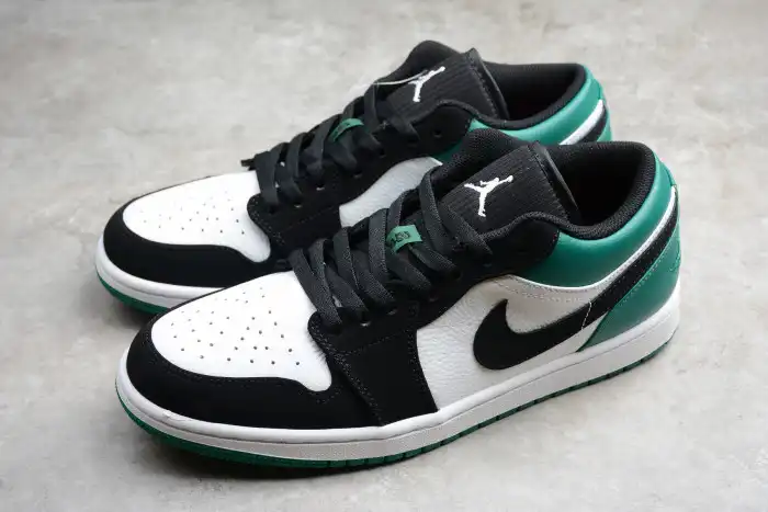 Cheap Air Jordan 1 Low White Black Mystic Green 553558-113 0206