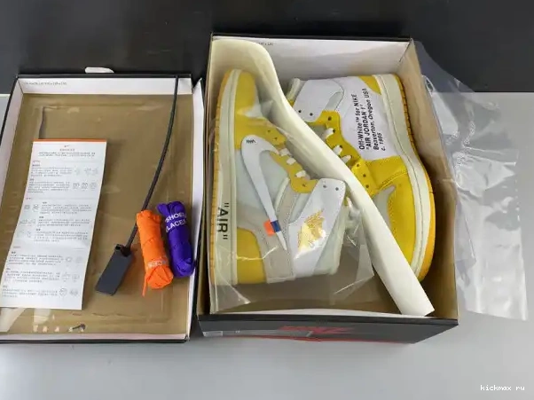 Rep Off-White NRG Dark Yellow-Cone x 1 Powder AQ0818-149 White Air Jordan 0226