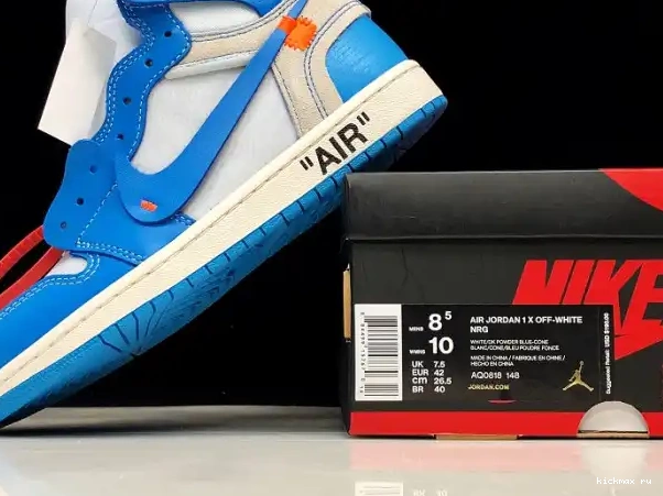 Rep 1 Off-White Jordan Powder AQ0818-148 UNC Blue Air 0224