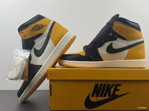 Rep High Jordan Air Yellow 1 Toe 555088-711 OG 0224