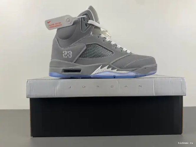 Rep 136027-005 Grey Jordan Retro Air 5 Wolf 0222