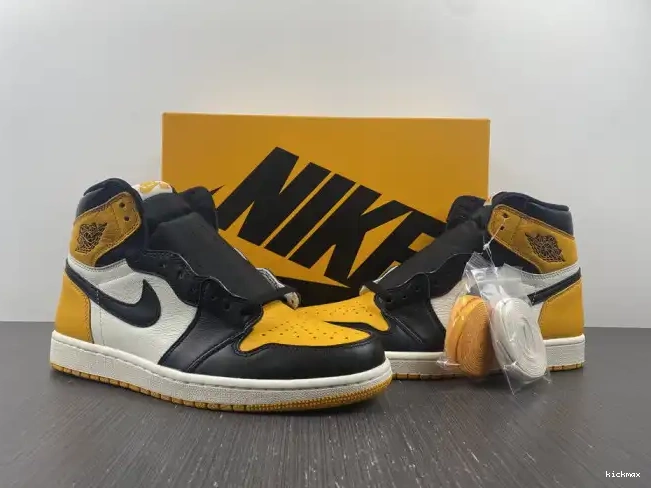 Rep High Jordan Air Yellow 1 Toe 555088-711 OG 0224