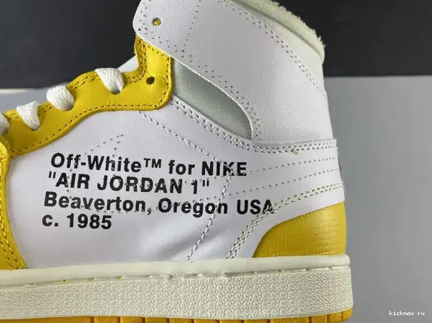 Rep Off-White NRG Dark Yellow-Cone x 1 Powder AQ0818-149 White Air Jordan 0226