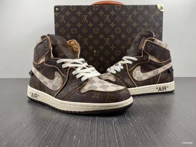 Cheap x Jordan OFF-WHITE 1 Air LV 0217