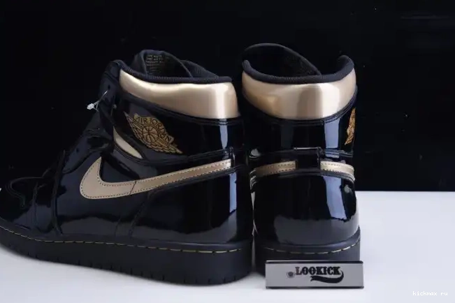 Rep 555088-032 METALLIC 1 JORDAN HIGH (2020) GOLD RETRO AIR BLACK 0210